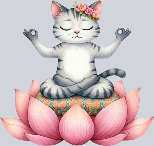 DTF Transfer Cats - Yoga