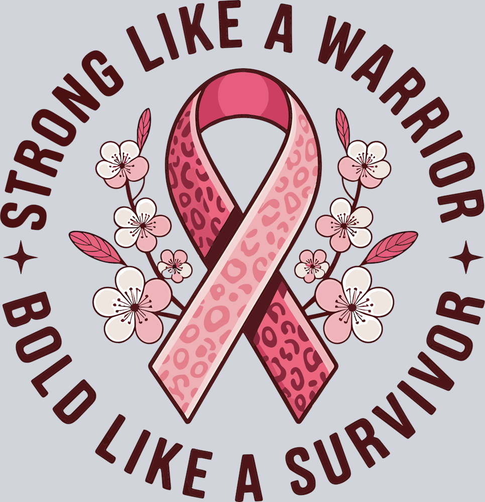 DTF Transfer Breast Cancer - Strong like a Warrior