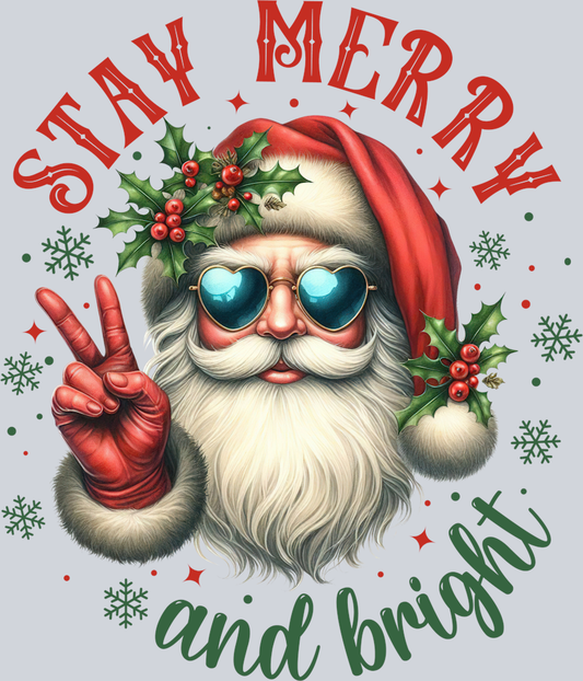 DTF Transfer Christmas - Stay Merry and Bright