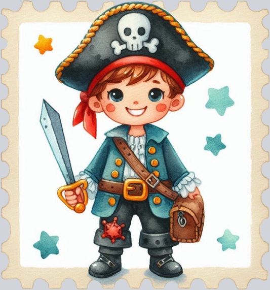 DTF Transfer High Seas - Postage Young Pirate