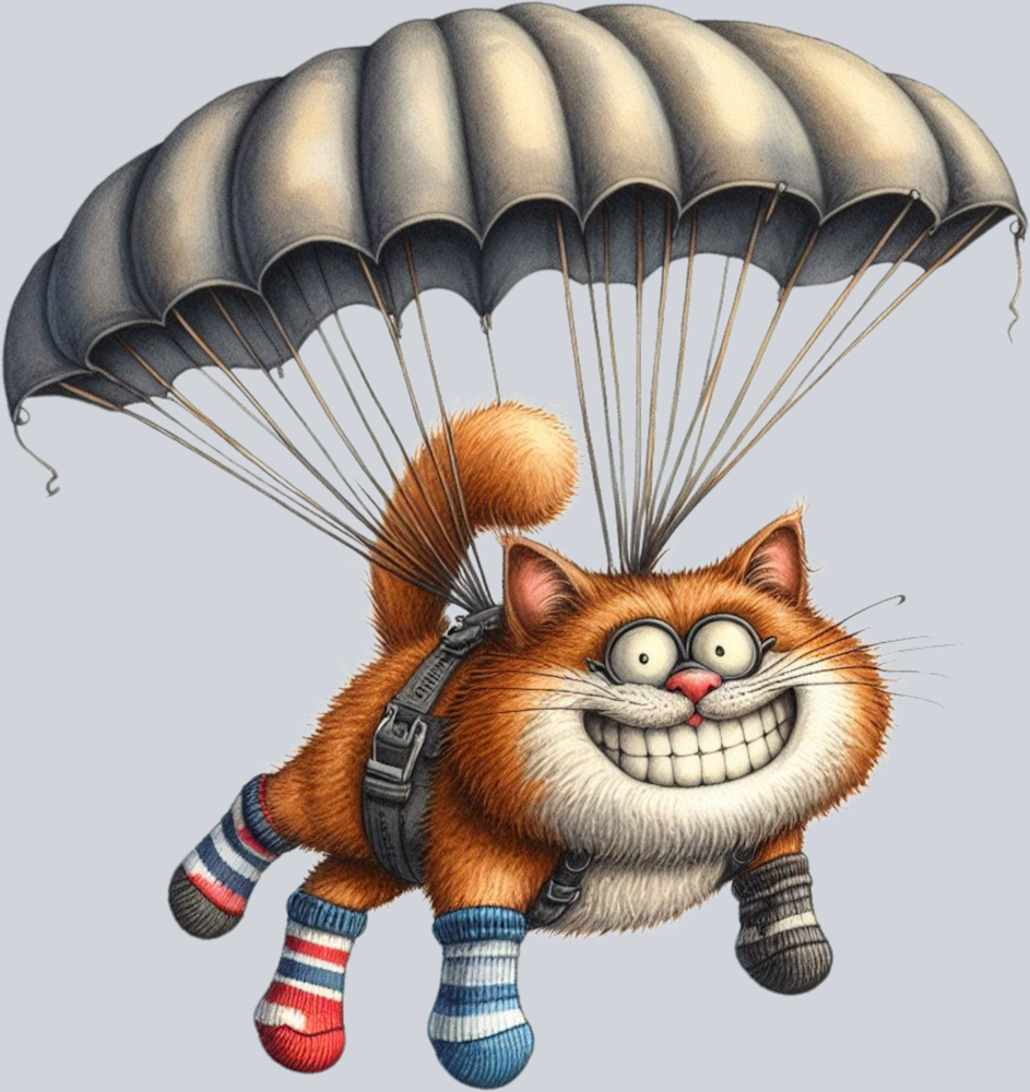 DTF Transfer Cats - Parachute