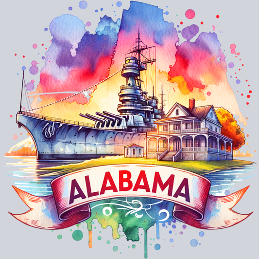 DTF Transfer Alabama - Battleship