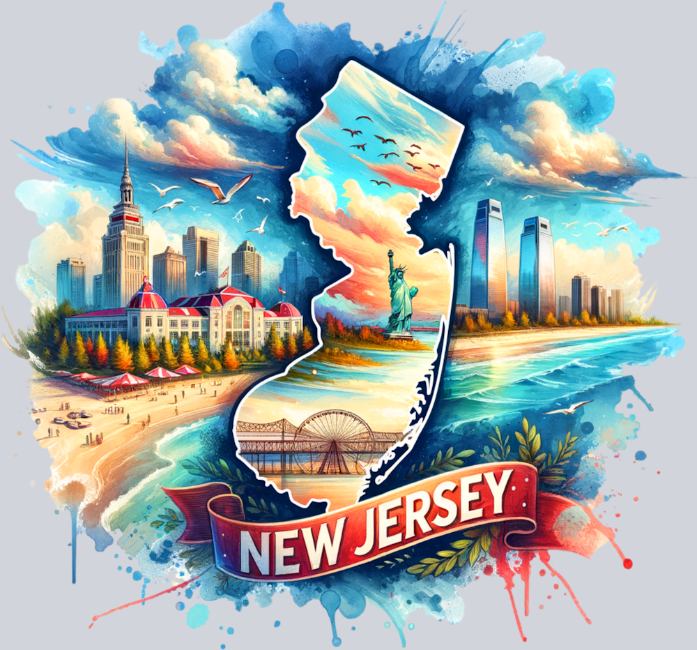 DTF Transfer New Jersey - Map