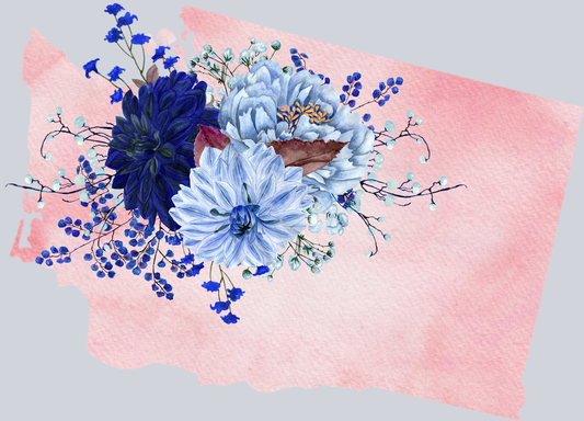 DTF Transfer Washington - Flowers Watercolor