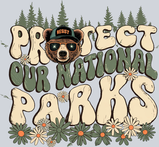 DTF Transfer National Parks - Protect our National Parks Smokey