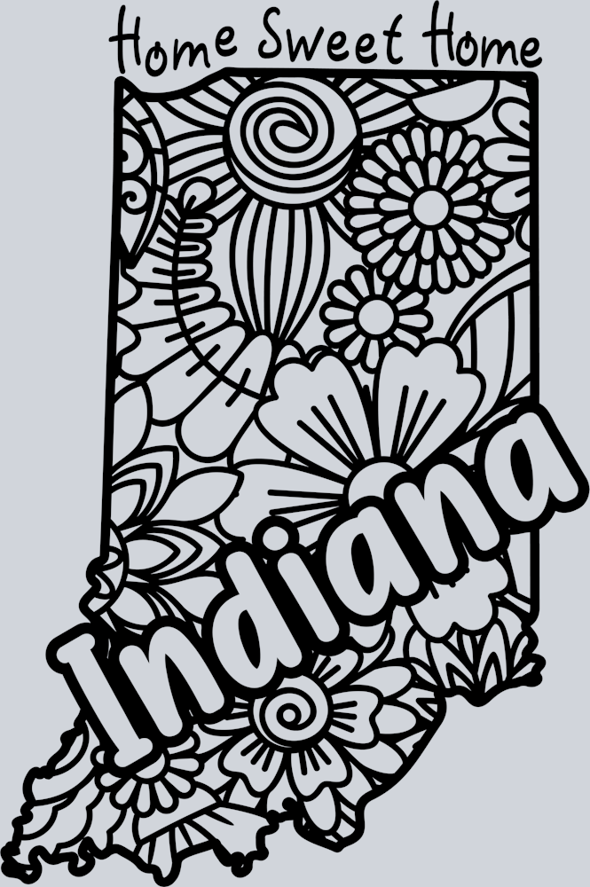 DTF Transfer Indiana - Home Sweet Home