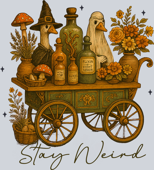 DTF Transfer Halloween - Stay Weird Duck