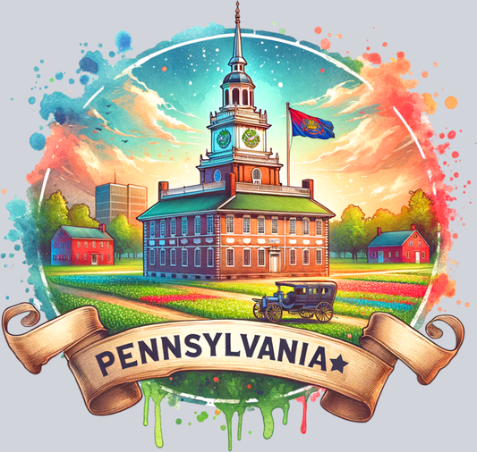 DTF Transfer Pennsylvania - Retro Travel