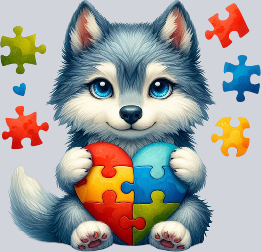 DTF Transfer Autism - Autism Wolf