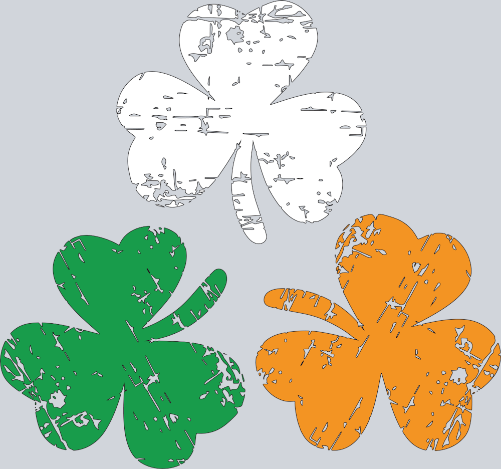 DTF Transfer St. Patrick's Day - Three Clovers