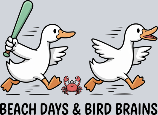 DTF Transfer Fowl - Beach Days & Bird Brains