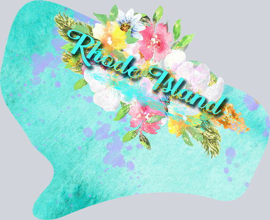 DTF Transfer Rhode Island - Watercolor Flowers