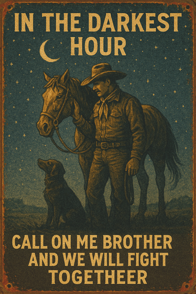 DTF Transfer Western - In the Darkest Hour