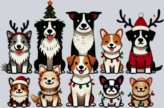 DTF Transfer Christmas - Doggy Choir
