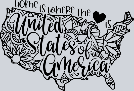 DTF Transfer USA - Home is where the Heart is