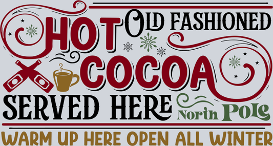DTF Transfer Christmas - Hot old Fashioned Cocoa