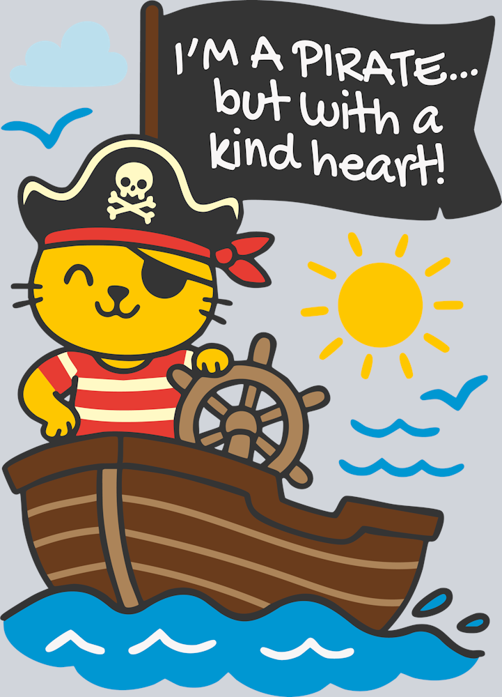 DTF Transfer High Seas - I'm a Pirate...but with a kind heart