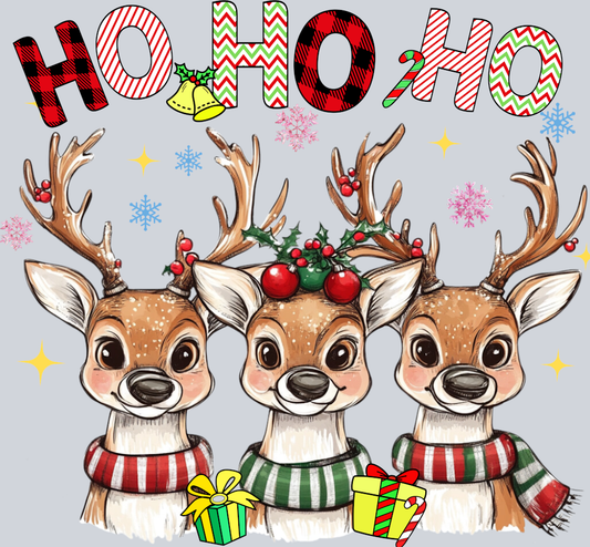 DTF Transfer Christmas - HO HO HO Raindeer