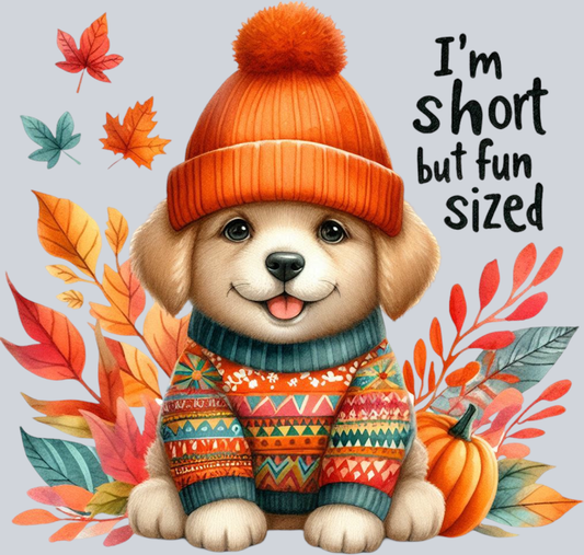 DTF Transfer Dogs - I'm Short but fun Sized