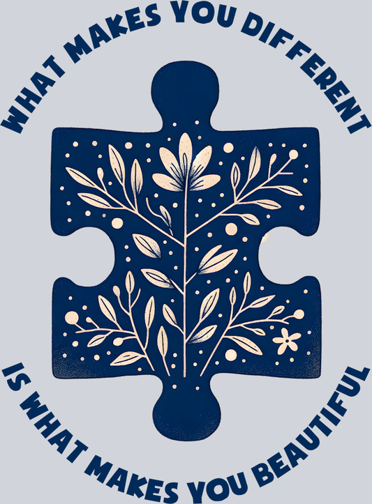 DTF Transfer Autism - What Makes you Different is what makes you Beautiful