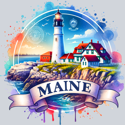 DTF Transfer Maine - Light House