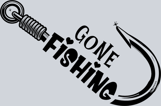 DTF Transfer Fishing - Gone Fishing Hook
