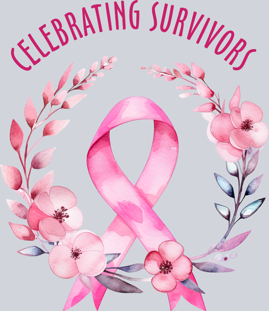 DTF Transfer Breast Cancer - Celebrating Survivors