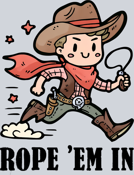 DTF Transfer Western - Rope 'Em In