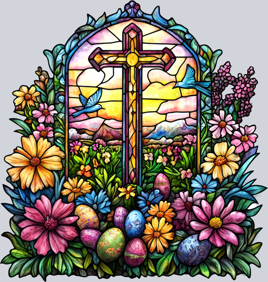 DTF Transfer Easter - Stained Glass