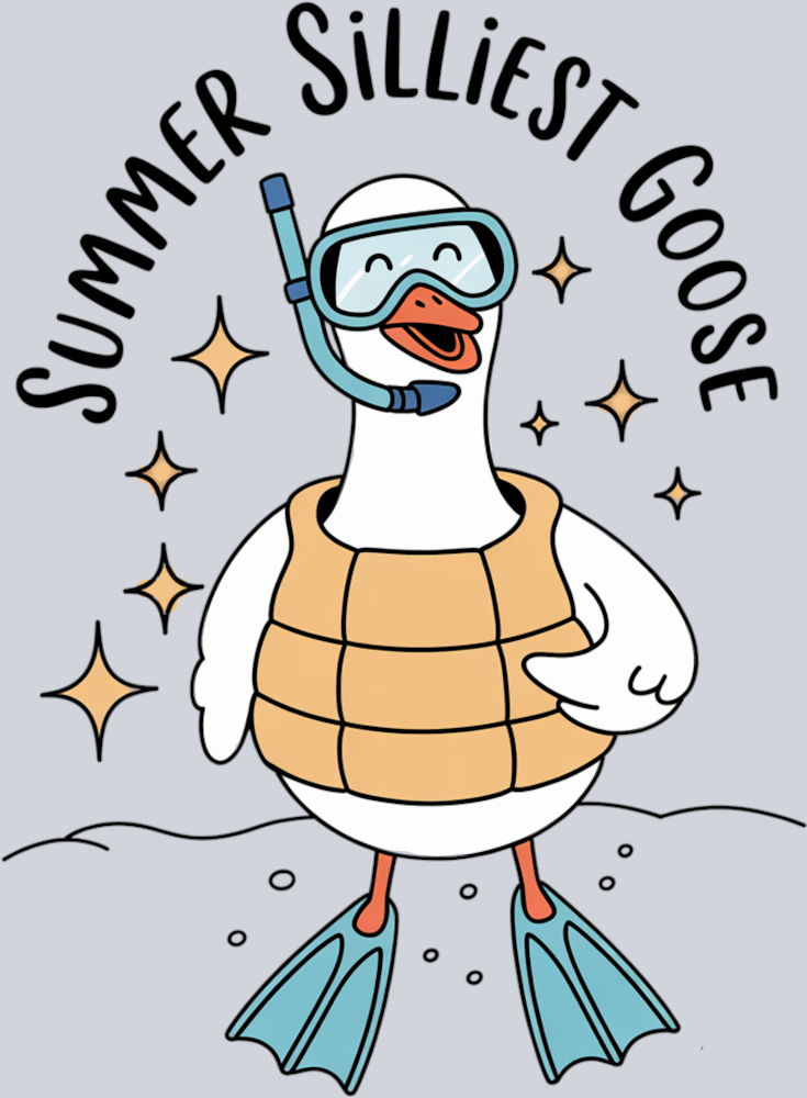 DTF Transfer Fowl - Summer Silliest Goose