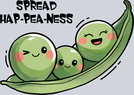DTF Transfer Mental Health - Spread Hap-pea-ness