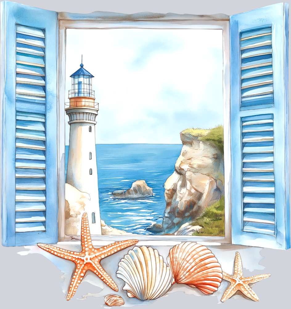 DTF Transfer High Seas - Lighthouse Cliff