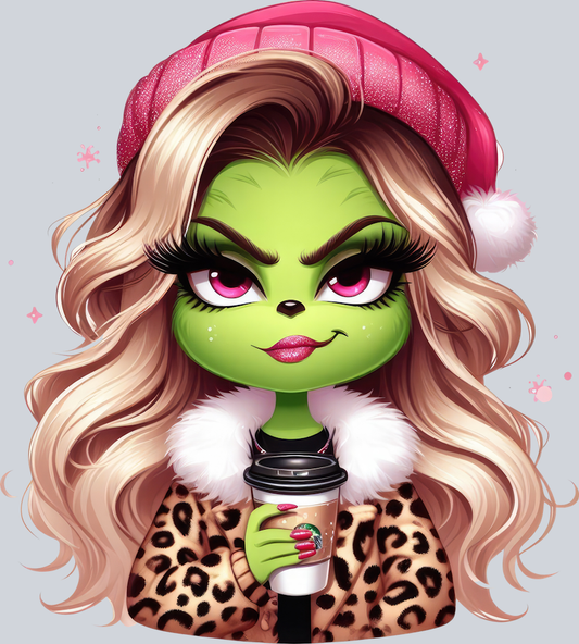 DTF Transfer Christmas - Boujee Grinchy Girl