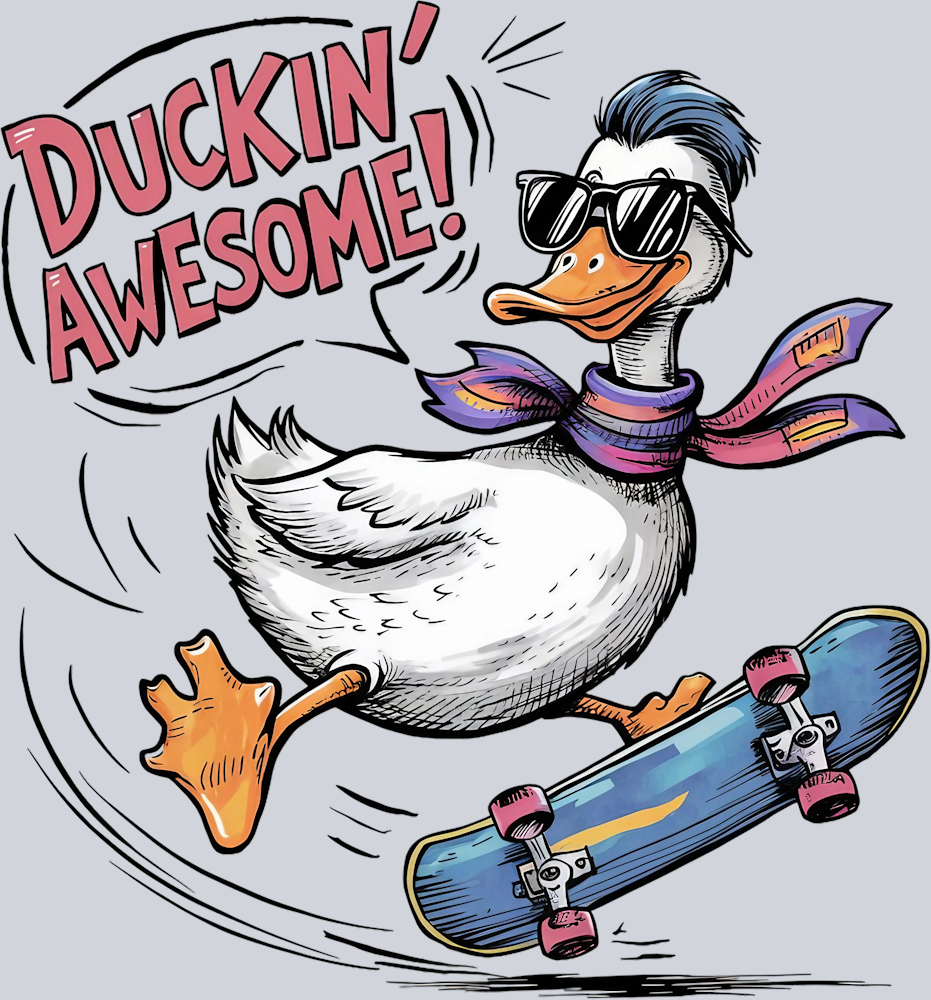 DTF Transfer Fowl - Duckin' Awesome