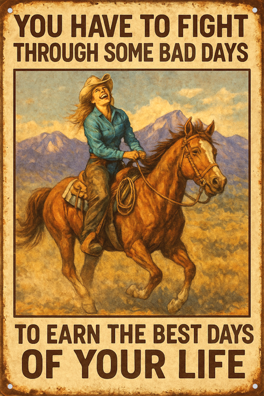 DTF Transfer Western - You Have to Fight Through Some Bad Days