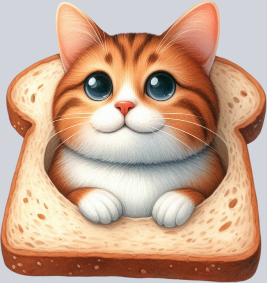 DTF Transfer Cats - He's Toast