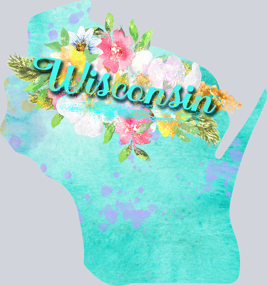 DTF Transfer Wisconsin - Watercolor Flowers