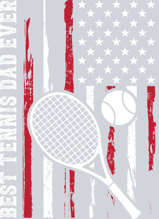 DTF Transfer Tennis - Best Tennis Dad Ever