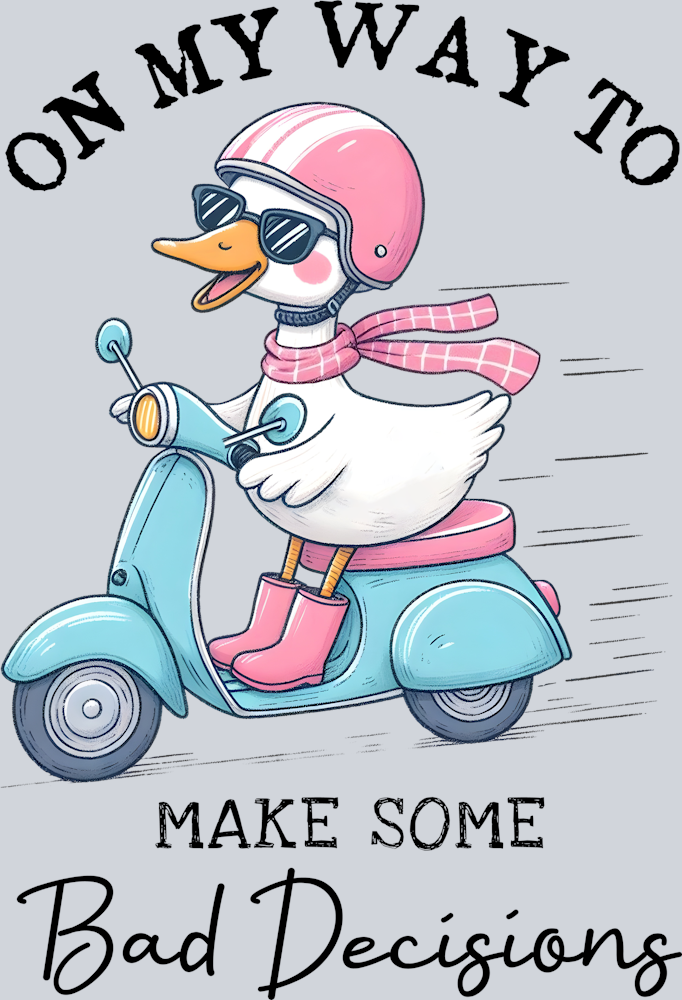 DTF Transfer Fowl - On my Way to Make Some Bad Decisions