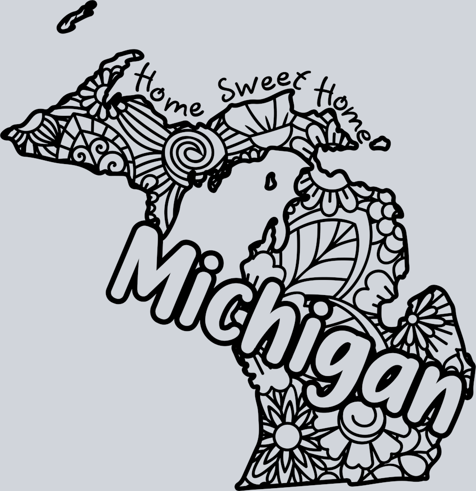 DTF Transfer Michigan - Home Sweet Home