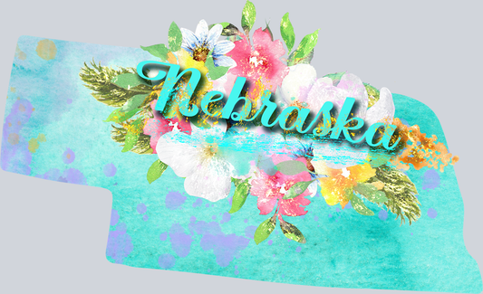 DTF Transfer Nebraska - Watercolor Flowers