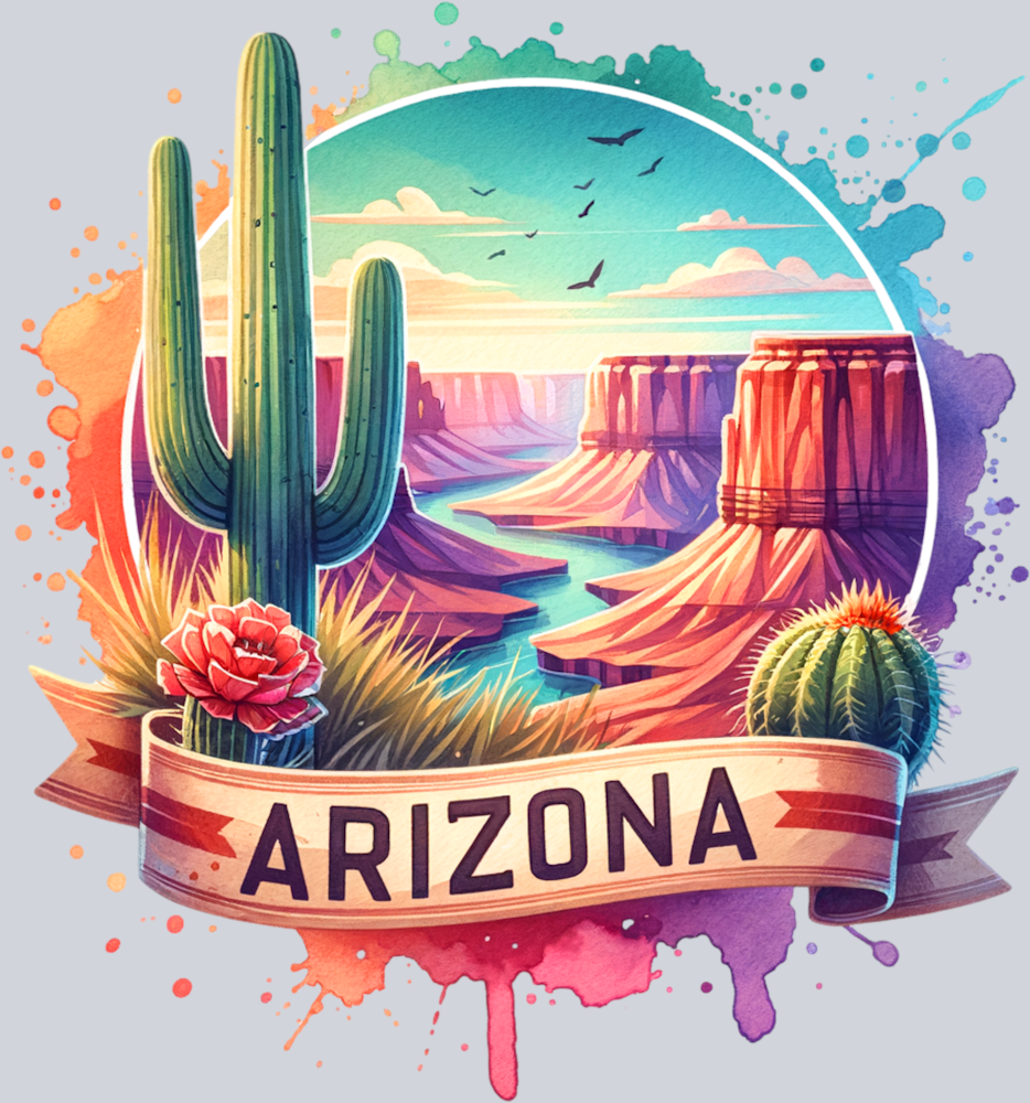 DTF Transfer Arizona - Retro Travel