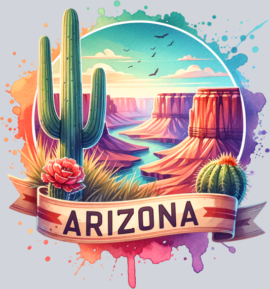 DTF Transfer Arizona - Retro Travel