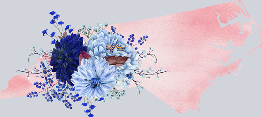 DTF Transfer North Carolina - Flowers Watercolor
