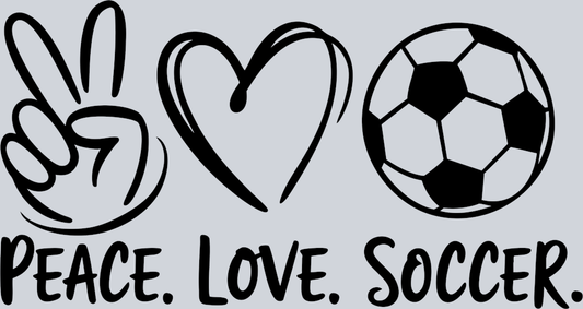 DTF Transfer Soccer - Peace Love Soccer