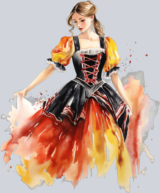 DTF Transfer Oktoberfest - Festive Lady