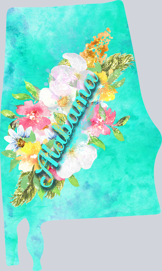 DTF Transfer Alabama - Watercolor Flowers