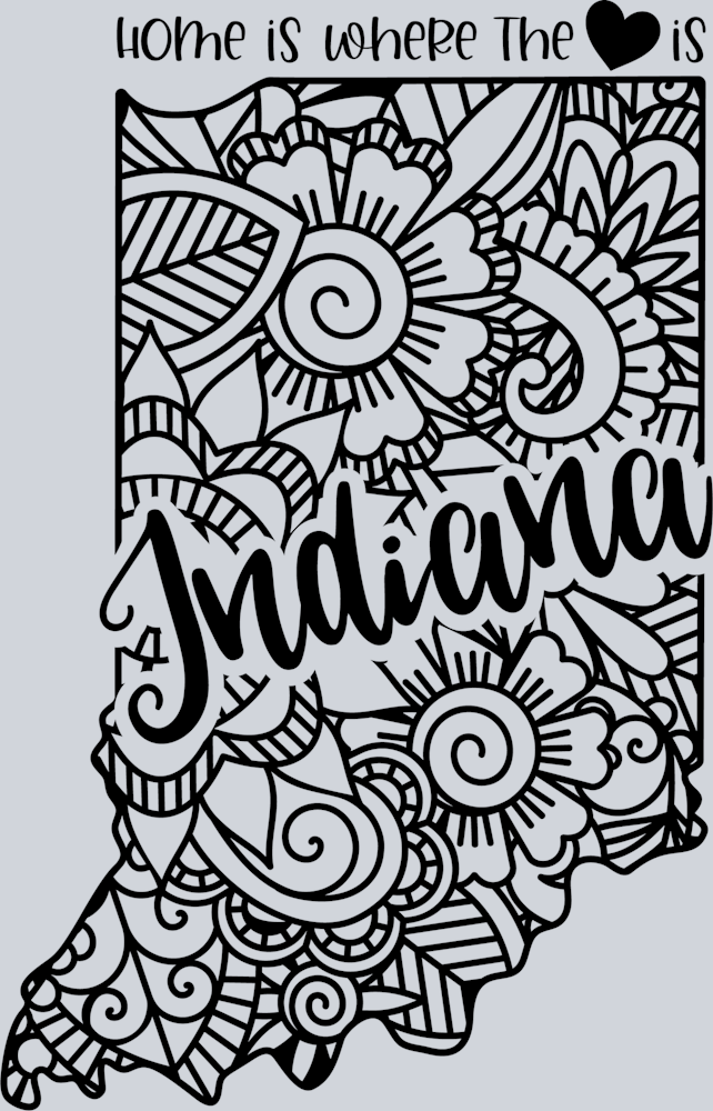 DTF Transfer Indiana - Home is where the Heart is