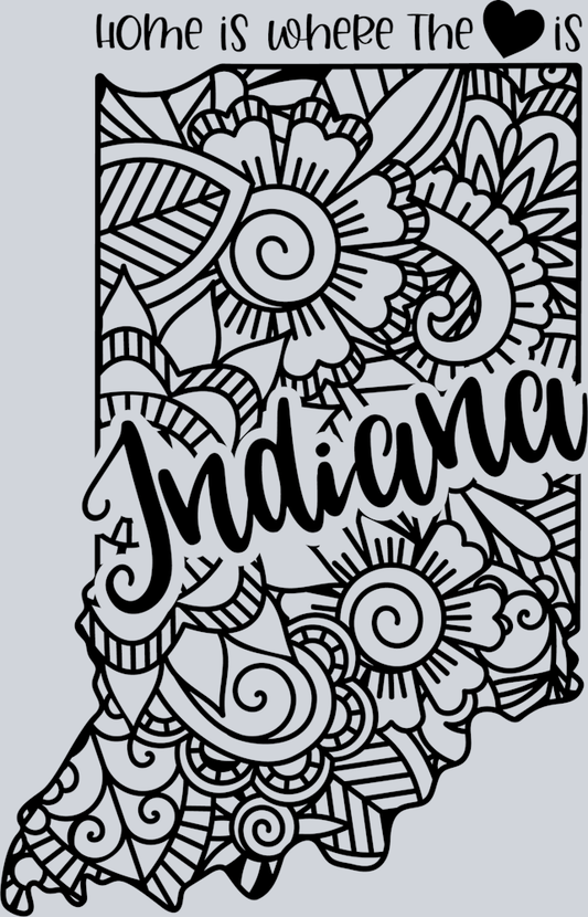 DTF Transfer Indiana - Home is where the Heart is