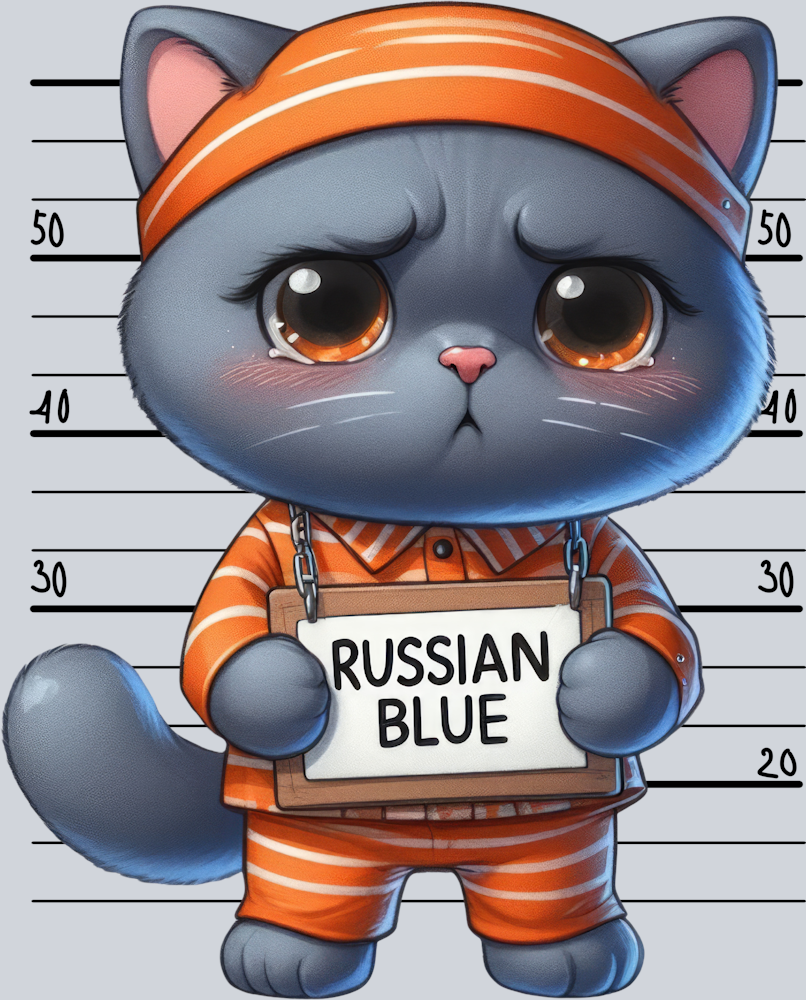DTF Transfer Cats - Russian Blue